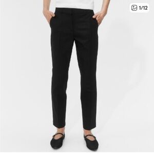 H&M Black Elastic Waistband Ankle Trousers